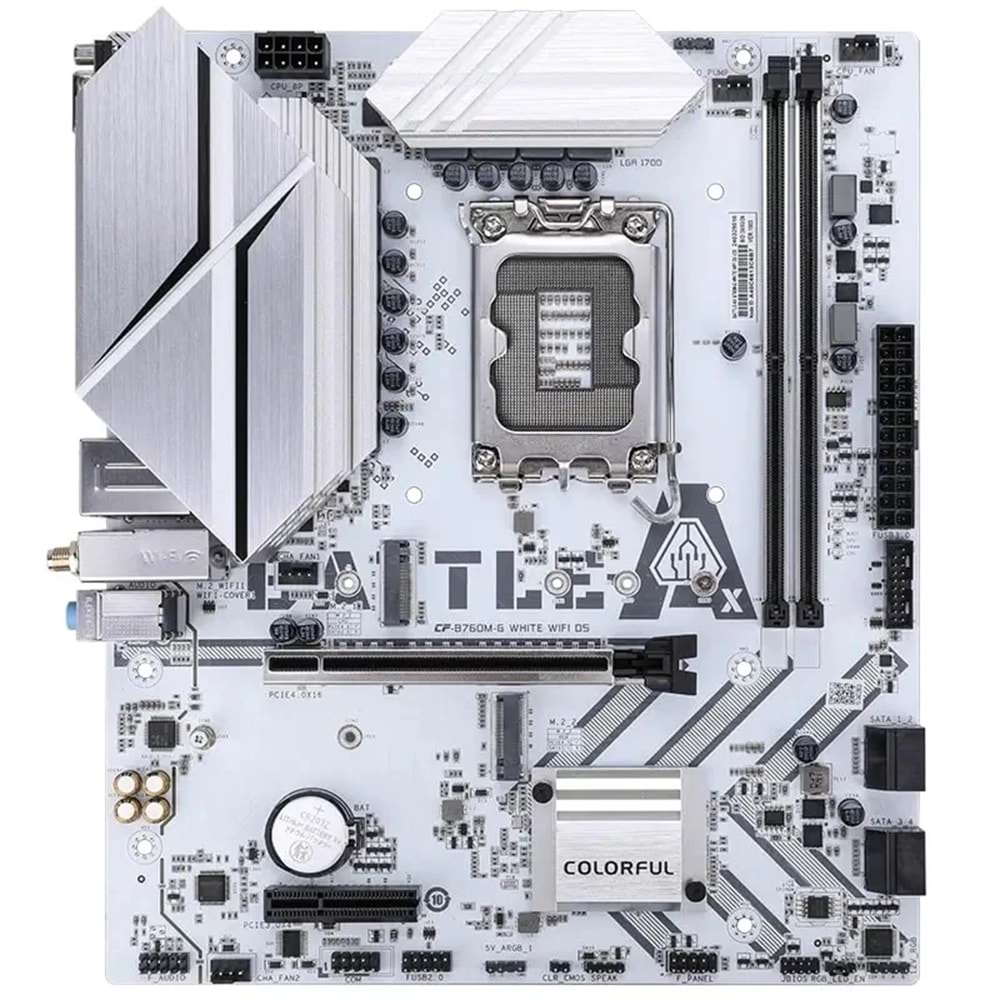 Anakart Colorful Battle-Ax B760M-G White Wifi V20 Ddr5 1700P