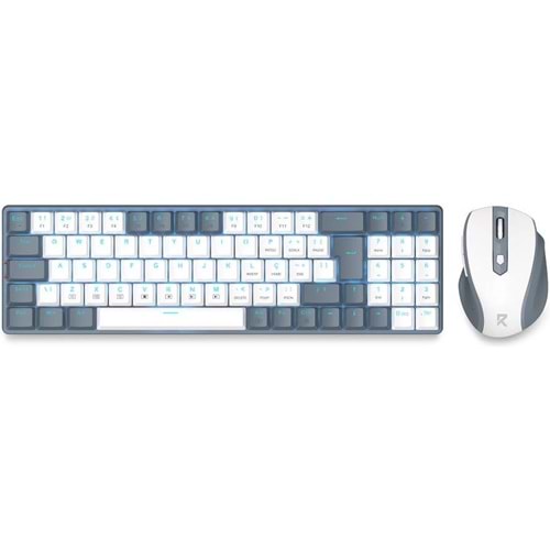 REDRAGON BS-8772GW WIRELESS KEYBOARD AND MOUSE - GRAY/WHITE US LAYOUT