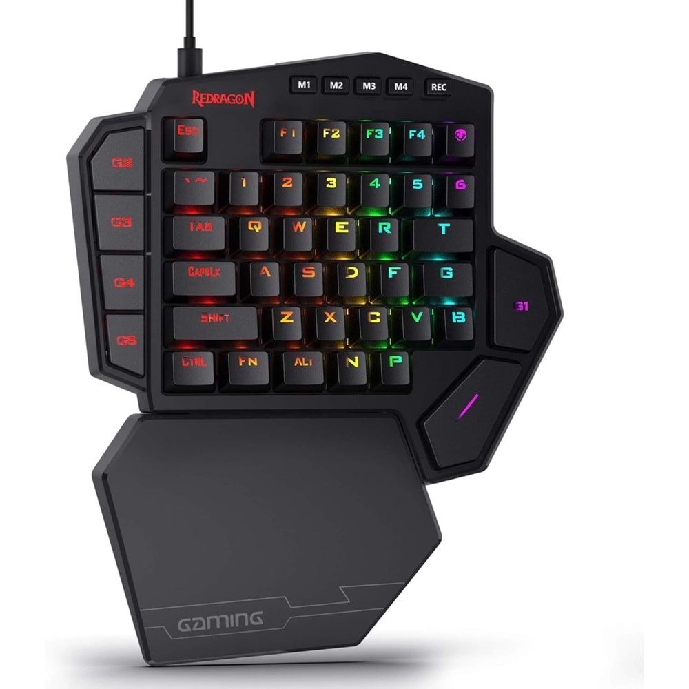 Redragon K585 Dıtı One-Handed Rgb Mechanical Blue Switches Us Layout