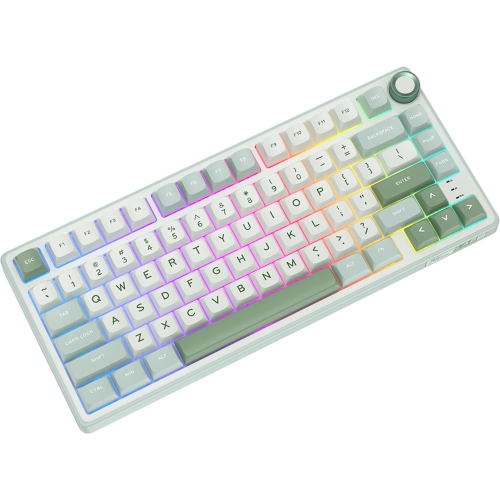 KLAVYE ROYAL KLUDGE R75 SKY CYAN SILVER SWITCH US LAYOUT