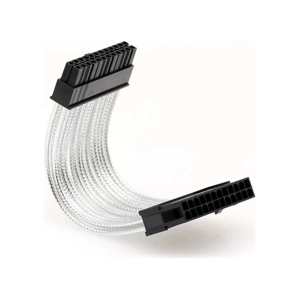 Kablo 24 Pın Cpu Power Uzatma Metal Örgülü 10 Cm