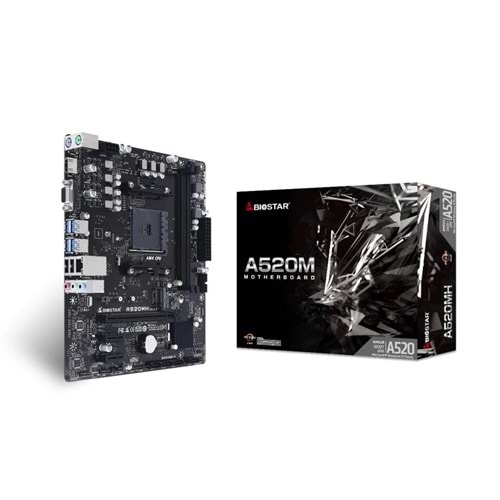 Anakart Biostar A520Mhp 4400Mhz Ddr4 Am4