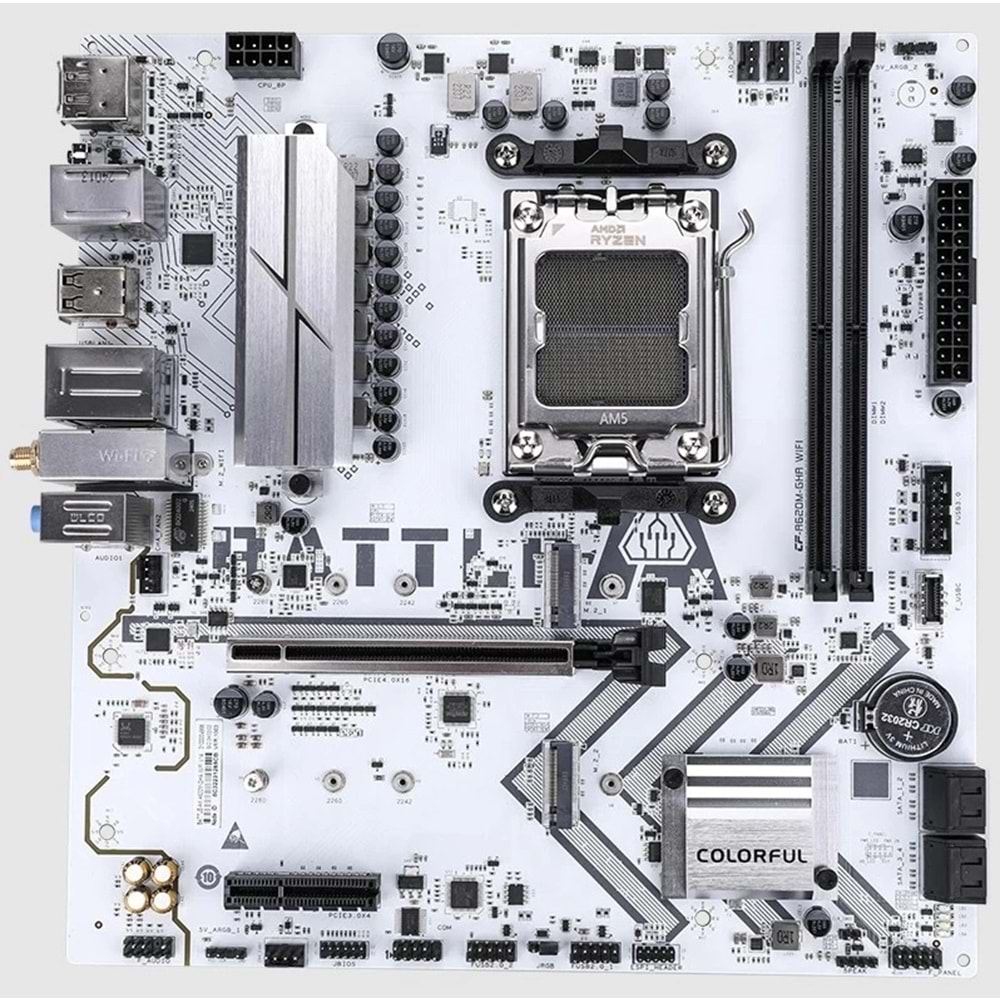 Anakart Colorful Battle-Ax A620M-Gha Whıte Wifi V14 Ddr5 Am5