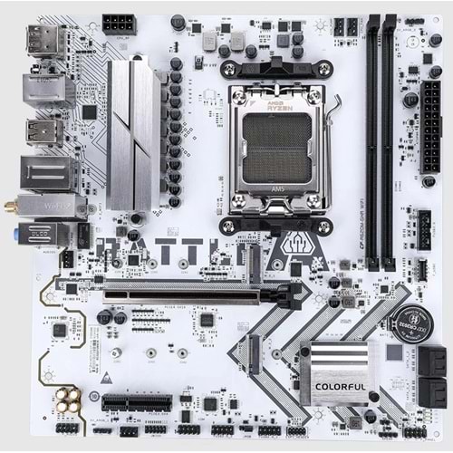 Anakart Colorful Battle-Ax A620M-Gha Whıte Wifi V14 Ddr5 Am5