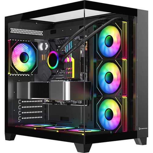 Kasa Gamepower Warcry Topglass 4x12Cm Fan Argb 750W Psu Siyah