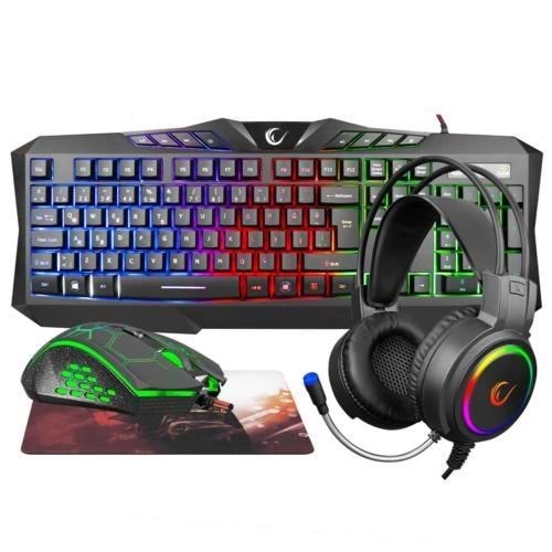 Rampage Km-404 Argentı Rainbow Usb Gaming Combo Set