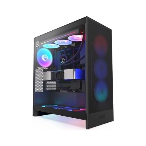 Kasa Nzxt H7 Flow(2024) Black RGB Tempered Glass USB 3.2 Atx Mid Tower