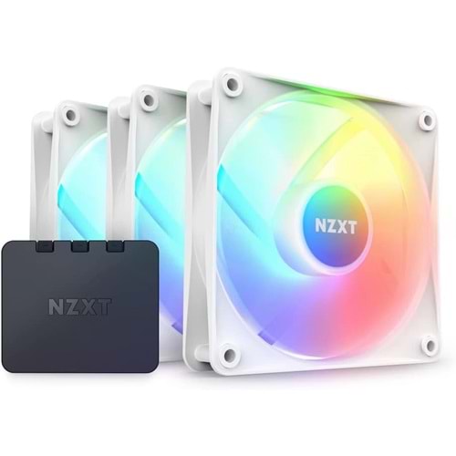 Nzxt Rf-C12Tf-W1 Nzxt F120 Rgb Core White 120 Mm Fan (3'Lü Set)