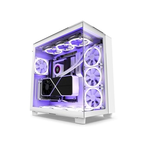 Kasa Nzxt H9 Elite White RGB Tempered Glass USB 3.2 Atx Mid Tower