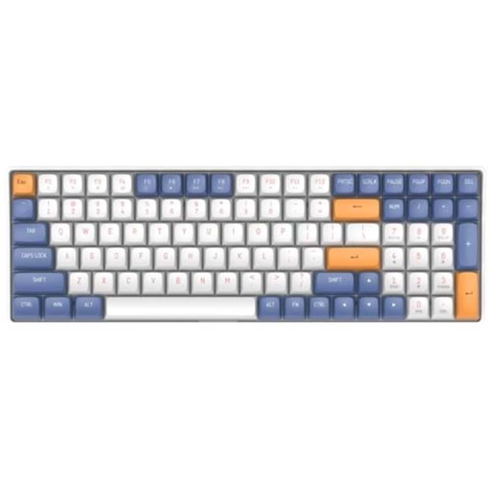 AIGO A100 Mavi Mekanik Yellow Switch Kablolu/Kablosuz Us Layout