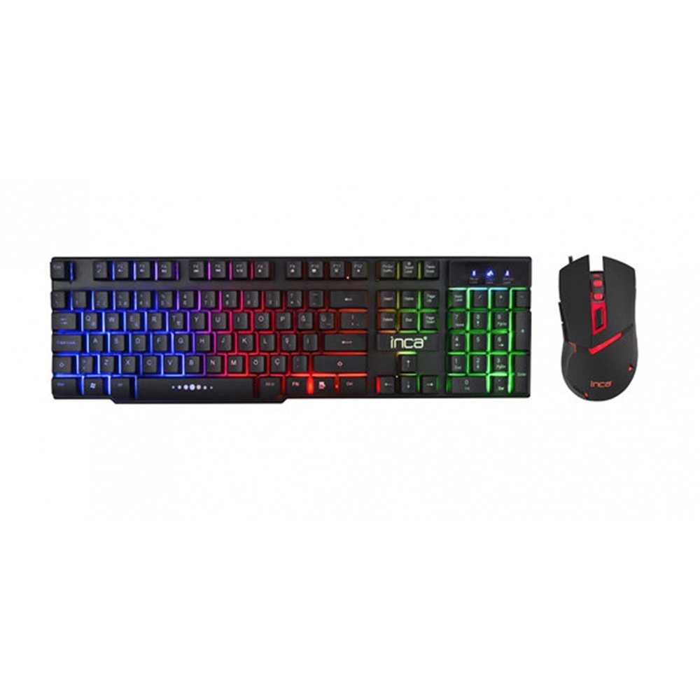 Inca Ikg-448 Raınbow Gamıng Mekanık Hisli Klavye & Mouse Set TR Layout