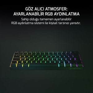 Klavye Gamepower Lyra Rgb 60m Mekanik Red Switch Siyah