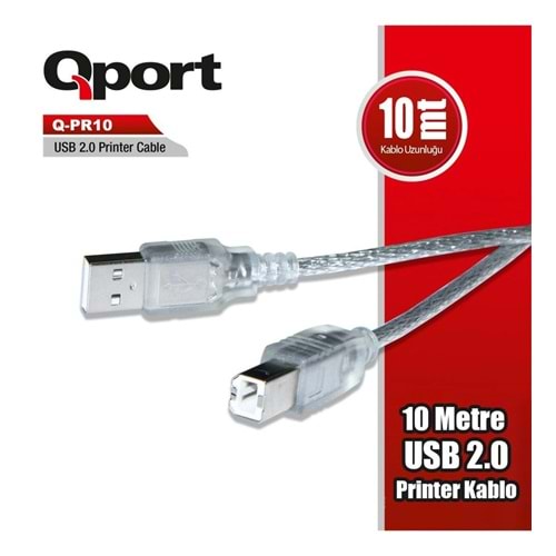 Kablo Qport Q-PR10 2.0 10mt Yazıcı Kablosu