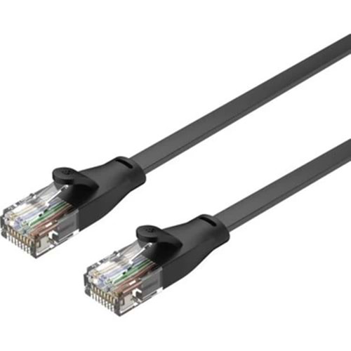 Kablo Unitek Cat6 Patch 3Mt Flat Siyah