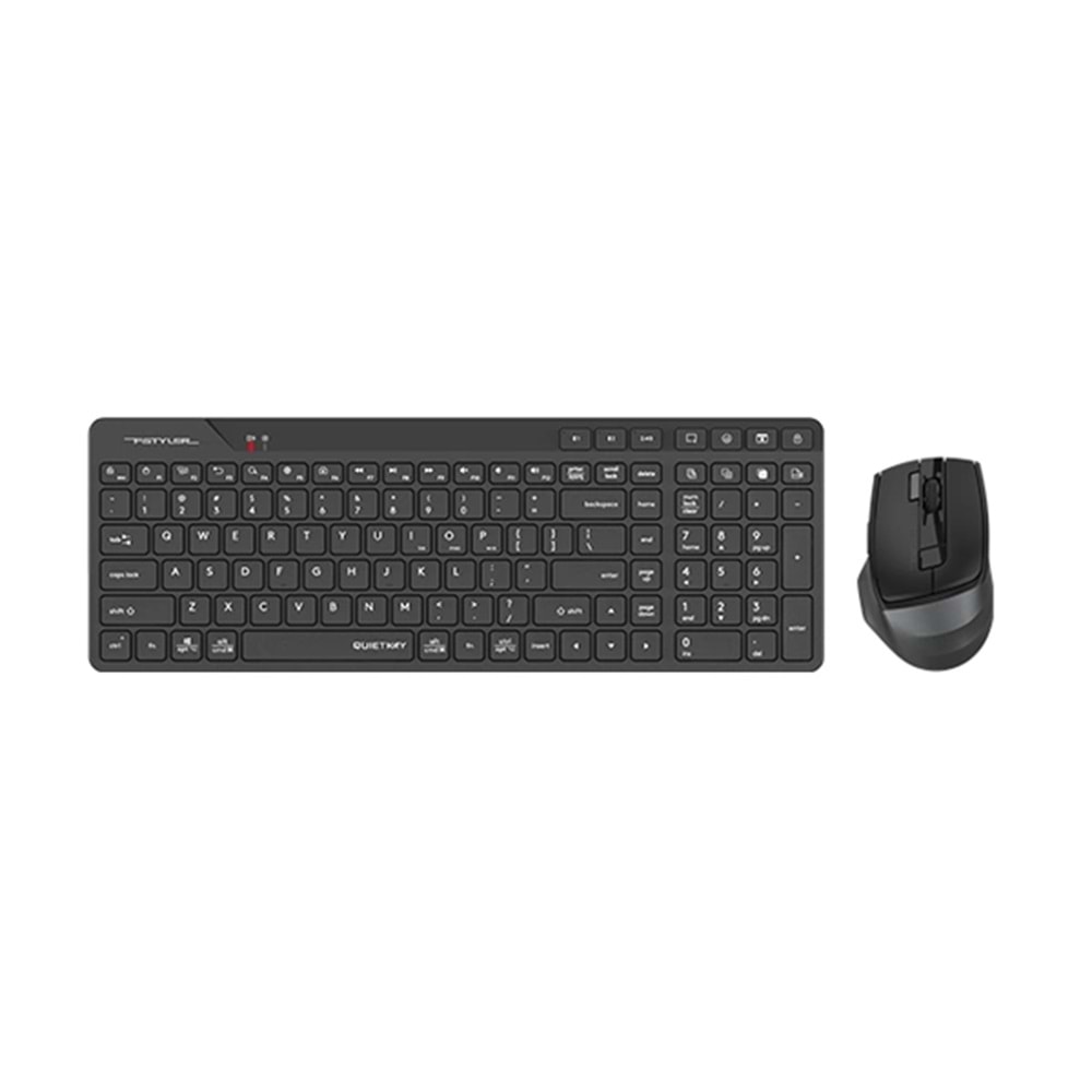 A4Tech Fb2800C Air2 Siyah Bt+2.4G Qk Klv+Silent Mouse Şarjlı 2000Dpi