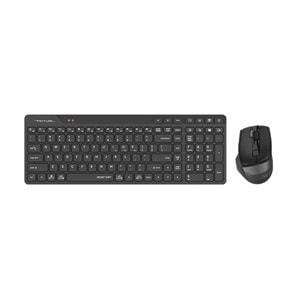 A4Tech Fb2800C Air2 Siyah Bt+2.4G Qk Klv+Silent Mouse Şarjlı 2000Dpi
