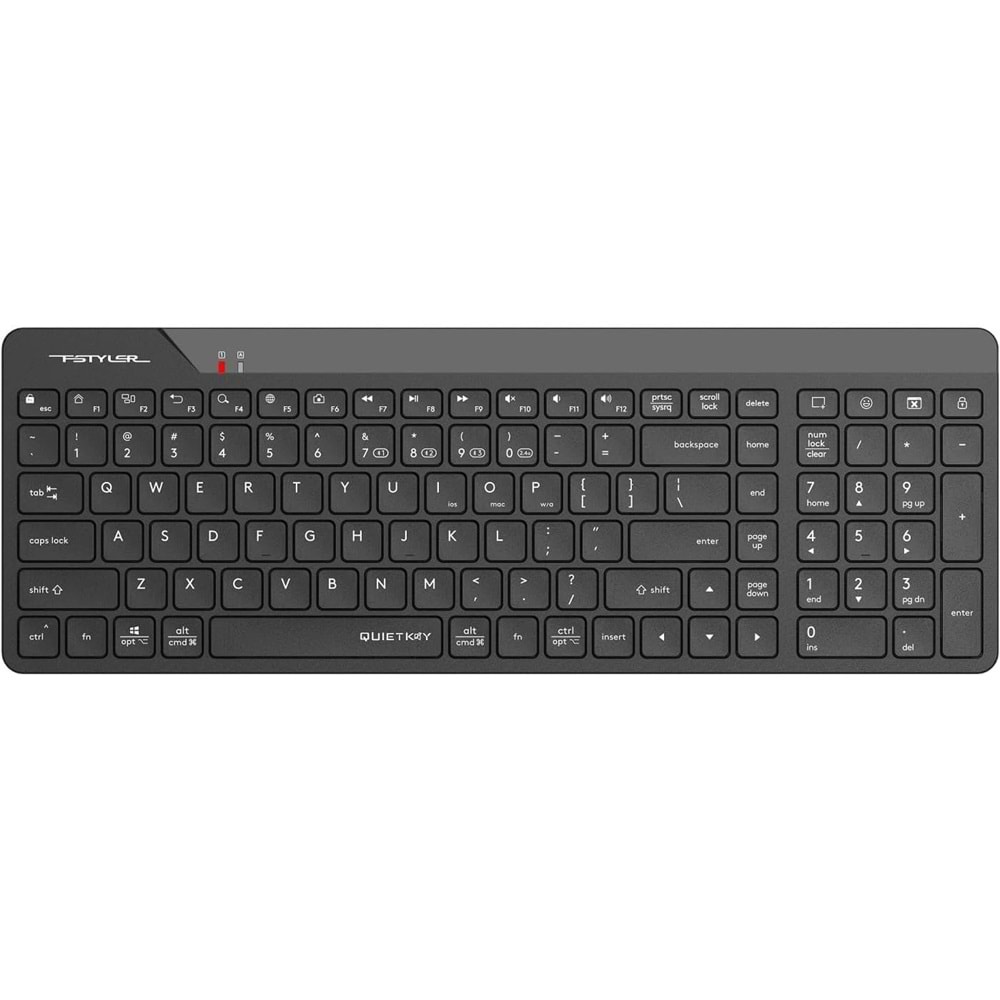 A4Tech FBK23 AS Bluetooth & 2.4G Wireless Keyboard /Siyah
