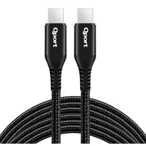 Qport Q-TYPE-C3 3m Type-C 100w Süper Hızlı PD Şarj ve Data Kablosu