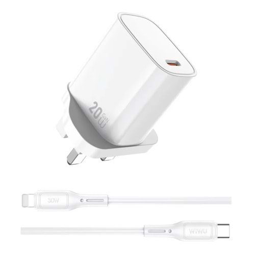 Wiwu 20w Essen Gan Fast Charger+Cable