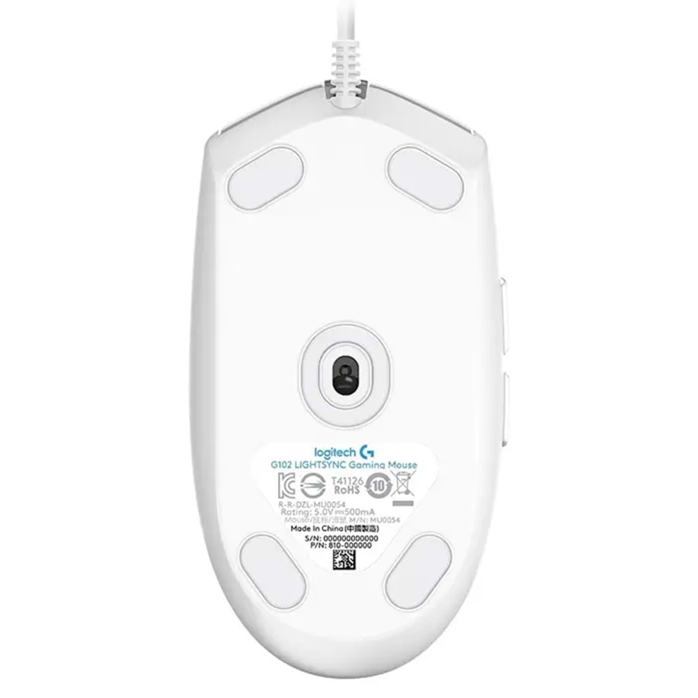 Mouse Logitech G G102 910-005824 8000DPI 6 Tuş Optik RGB Beyaz