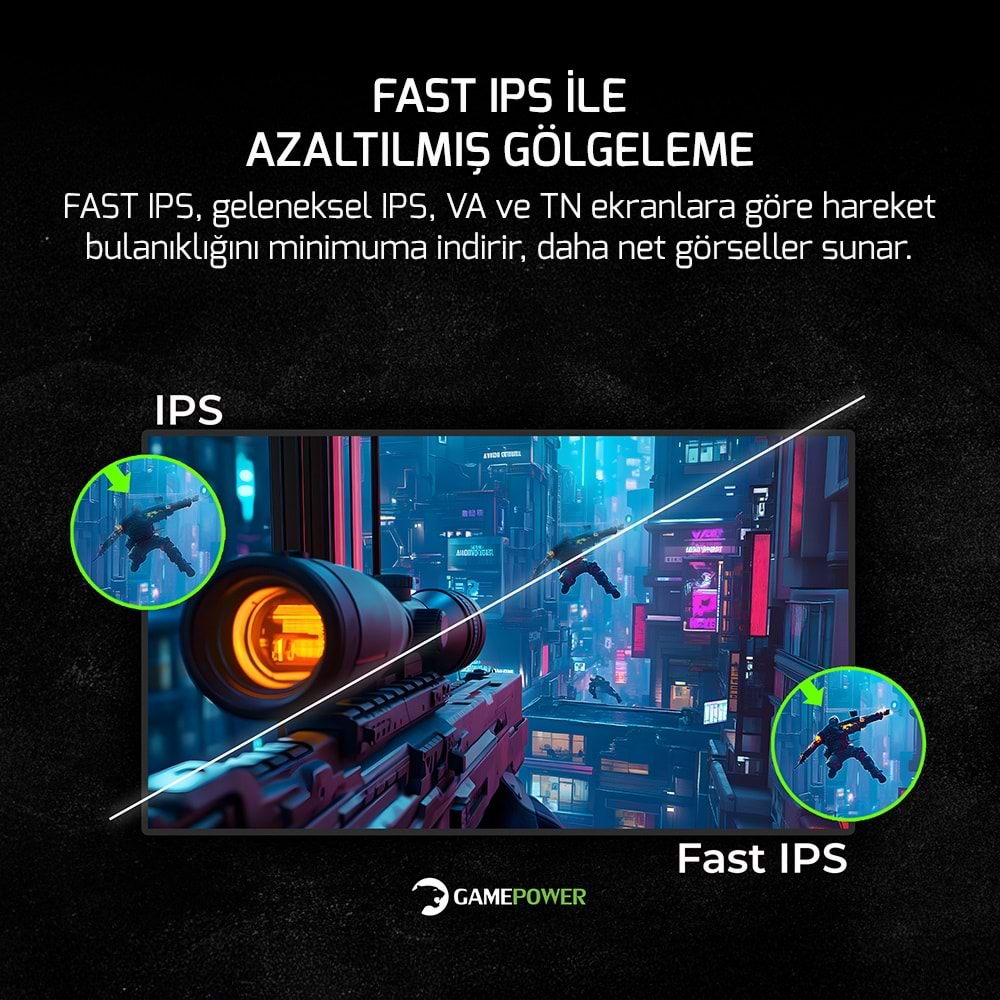 GamePower Lucid S60 27'' 0.5ms 540Hz Flat Fast IPS FHD RGB Pivot Speak