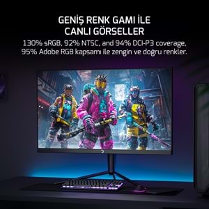 GamePower Lucid S60 27'' 0.5ms 540Hz Flat Fast IPS FHD RGB Pivot Speak