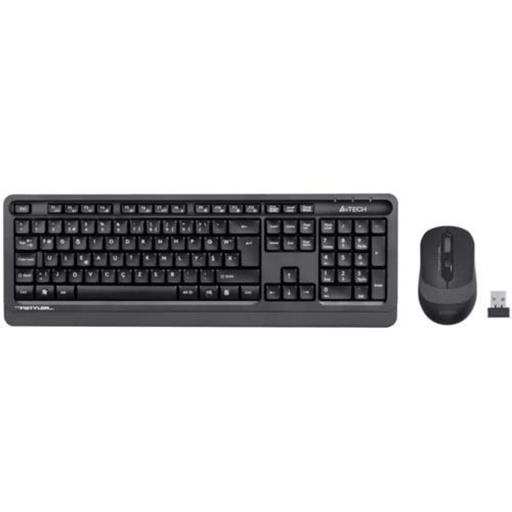 KABLOSUZ KLAVYEMOUSE A4TECH FG1010 F GRİ TR LAYOUT