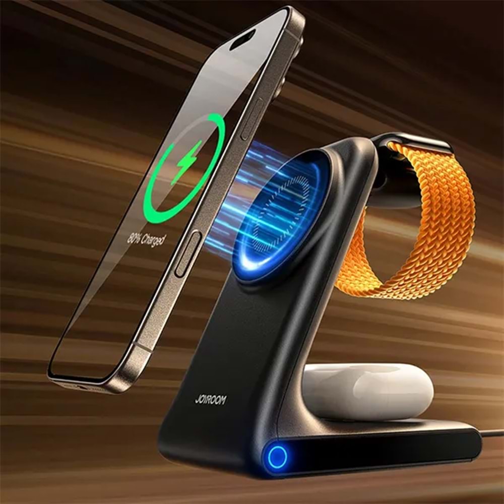 Joyroom JR-W15 3in1 MagSafe Masaüstü Wireless Charger