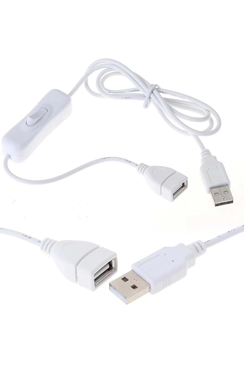 Kablo Usb Dişi - USB erkek USB uzatma kablosu 1mt On Off Anahtarlı