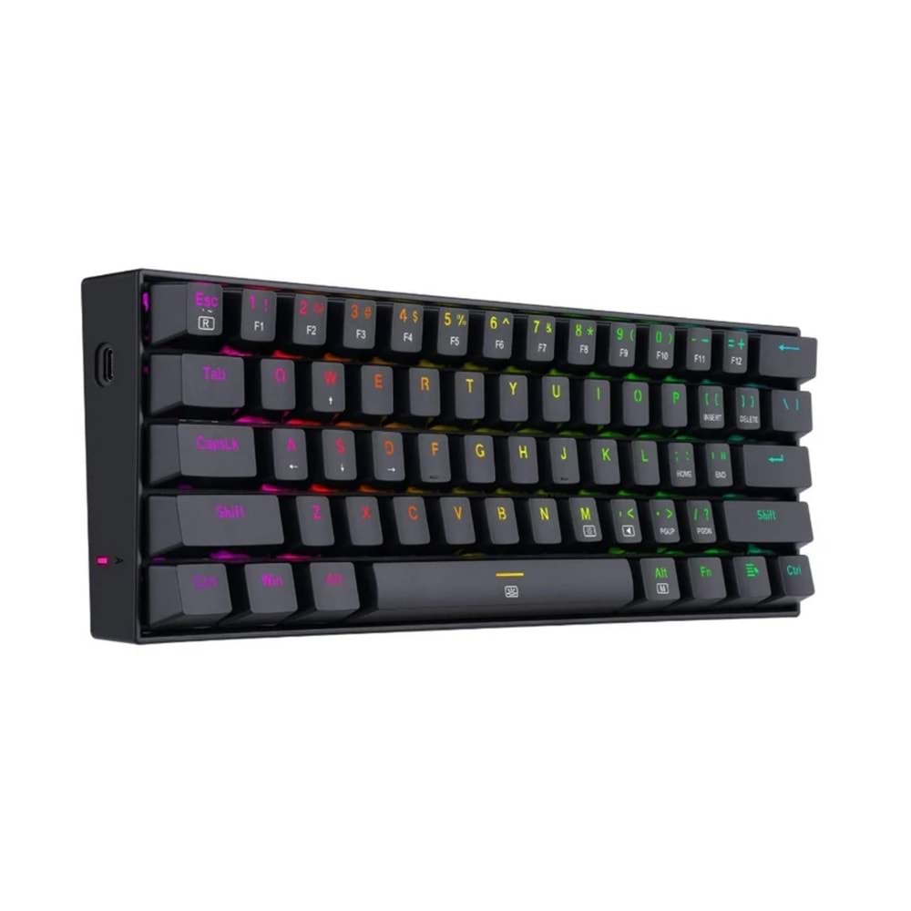 Redragon K630 Rgb Dragonborn Blue Switch %60 Siyah Q Tr Layout