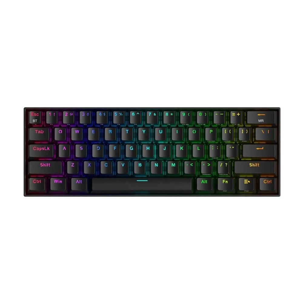 Klavye Redragon K530 Draconic Pro Black Brown Switch Kablosuz TrLayout