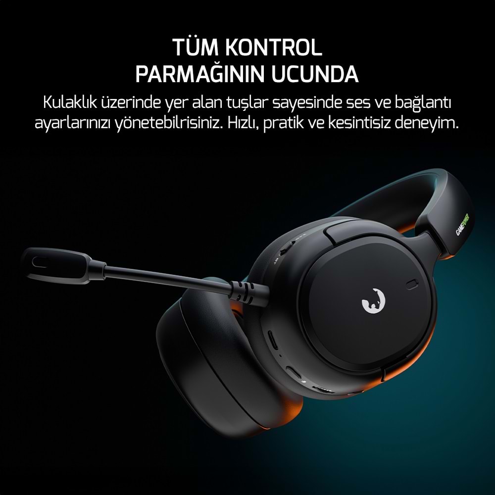 GamePower Aero Ultra Siyah Triple Mode Kablosuz/Bluetooth/2.4G Gaming