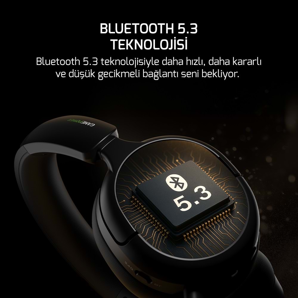 GamePower Aero Ultra Siyah Triple Mode Kablosuz/Bluetooth/2.4G Gaming
