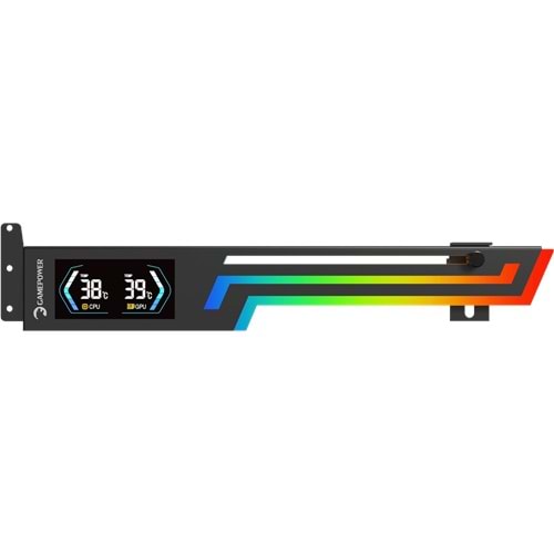Gamepower Heatsync ARGB LCD Ekran Kartı Tutucu Siyah