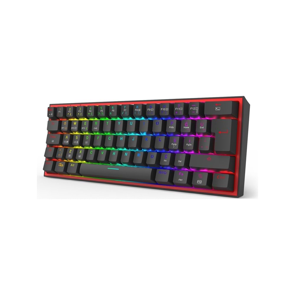 Redragon K616 Fizz Pro RGB Red Switch Kablosuz Siyah Compact Tr Layout