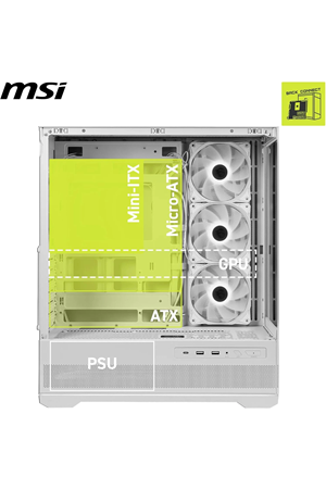 Msi Mpg Pano 110R PZ Beyaz 4xARGB Fan USB 3.2 ATX Mid Tower
