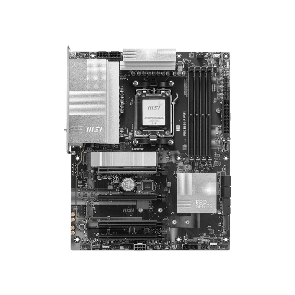 Anakart Msi Pro B850-P Wifi Am5 Ddr5 8200+(Oc)Mhz Atx