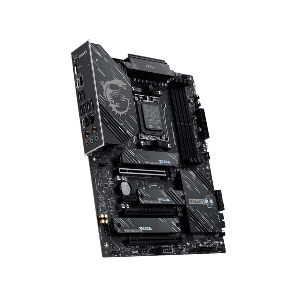 Anakart Msi Gaming Plus X870E Wifi Ddr5 8200+(Oc)Mhz AM5 Atx