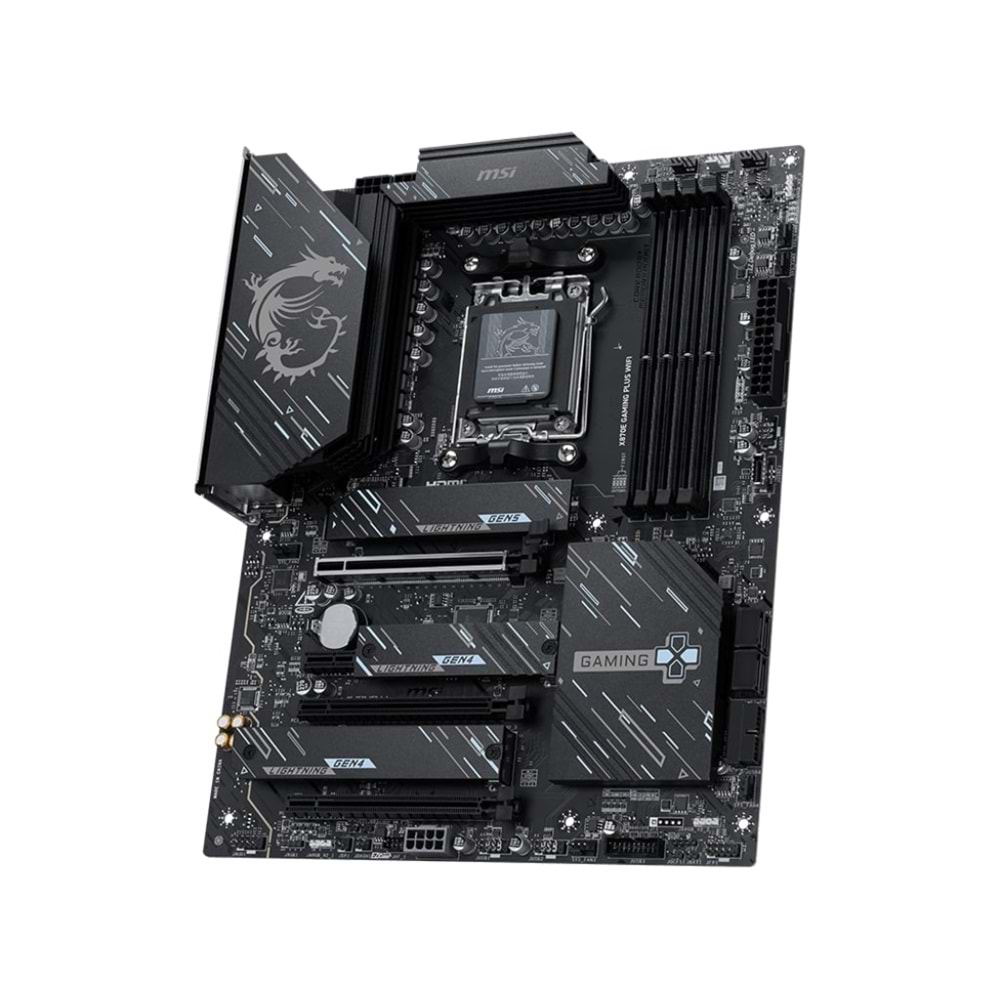 Anakart Msi Gaming Plus X870E Wifi Ddr5 8200+(Oc)Mhz AM5 Atx