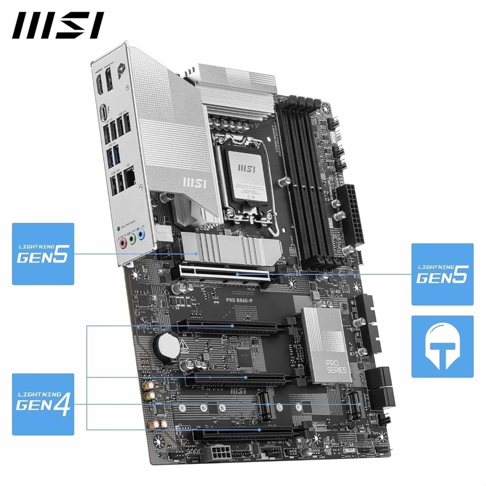 Anakart Msi PRO B860-P DDR5 8800+(OC)MHz Atx