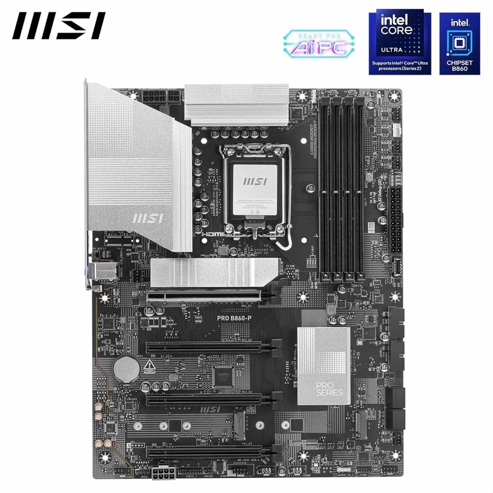 Anakart Msi PRO B860-P DDR5 8800+(OC)MHz Atx