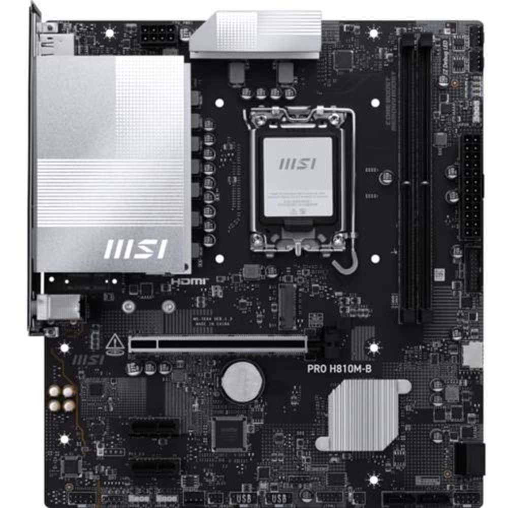 Anakart Msi Pro H810M-B Ddr5 6400Mhz (Oc) M.2 Matx 1851p