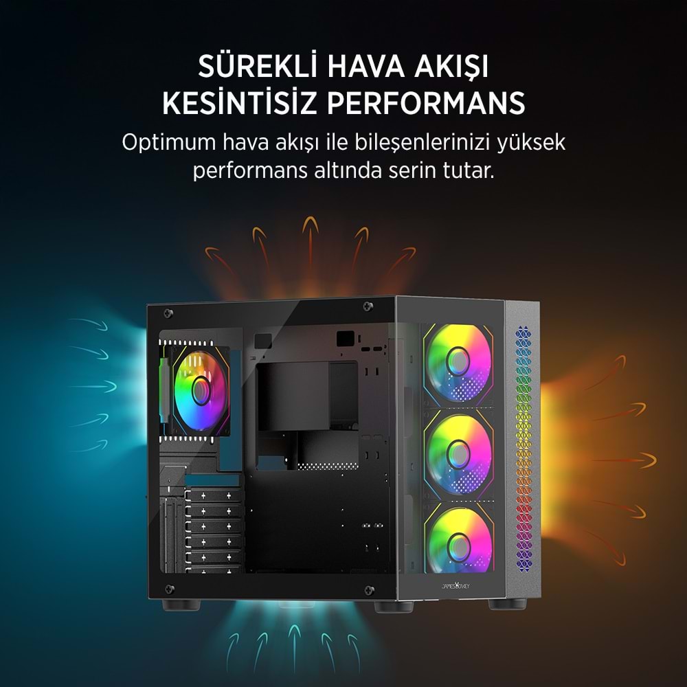 Kasa James Donkey Stark S800 4xARGB Temperli Cam 750W 80+ Bronze ATX S