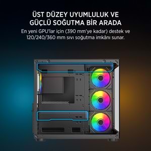 Kasa James Donkey Stark S800 4xARGB Temperli Cam 750W 80+ Bronze ATX S