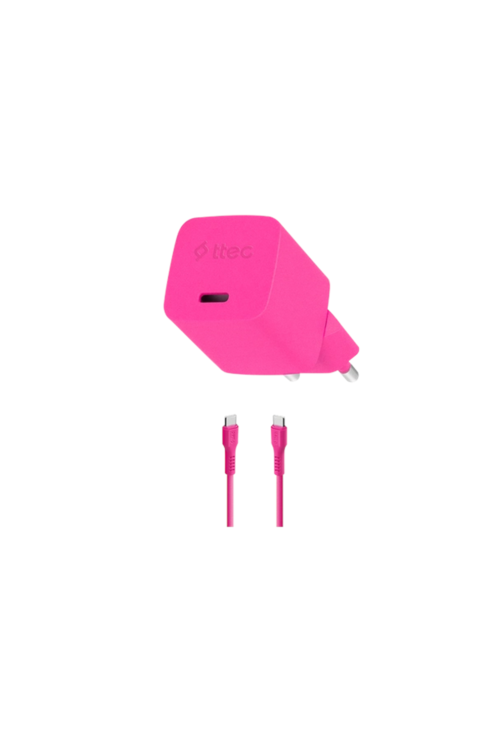 Şarj Cihazı Ttec 2SCG20CNP 20w GaN 5 Type-c Pembe