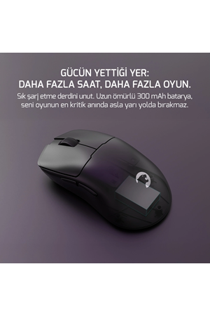 GamePower Radus 12.000Dpi Triple Mode (Kablolu/Bluetooth/2.4G) Siyah