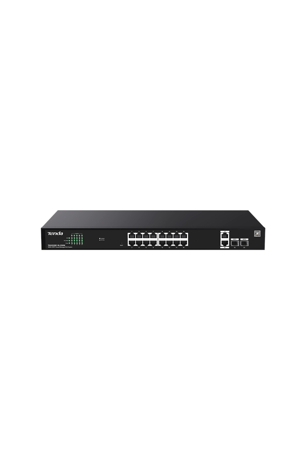 Switch Tenda Teg2220P-16-250W 16Ge Poe Port 250W 2xUplink 2Xsfp