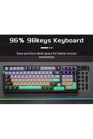 MageGee SKY98 99 Tuş Gasket RGB Hot-Swap Kablolu Siyah-Gri Gaming