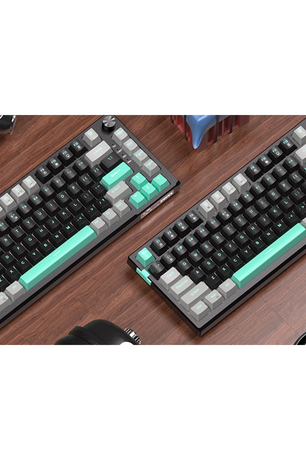 MageGee SKY81 83 Tuş Kablolu RGB Hot-Swap Gasket Gri-Siyah Gaming