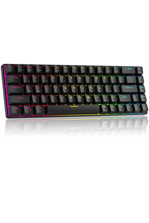 MageGee MK-BOX 68 Tuş RGB Hot-Swap Manyetik Amethyst Switch Kablolu TR Q Siyah